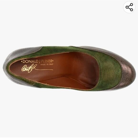 DONALD‎ J Pliner Lennox khaki Green Suede platform Heels size 7.5 new!!! - Picture 9 of 9